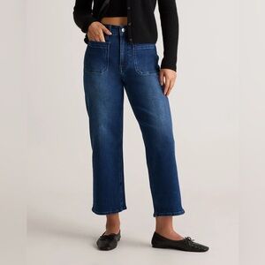 Quince Deep Blue Flare Jeans